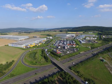Luftaufnahme des Gewerbegebietes
