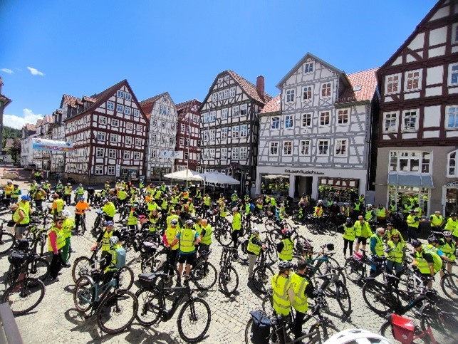 Fahrradfahrer während der Sternfahrt des Schwalm-Eder-Kreises