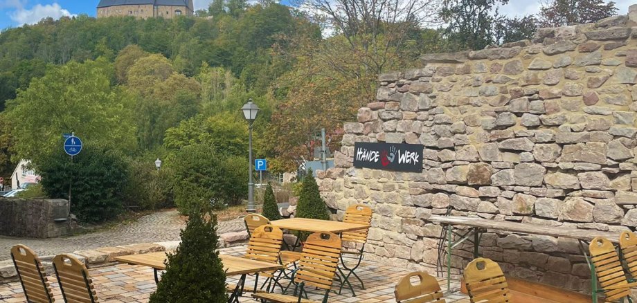 Die neue Terrasse des Haus Händewerk